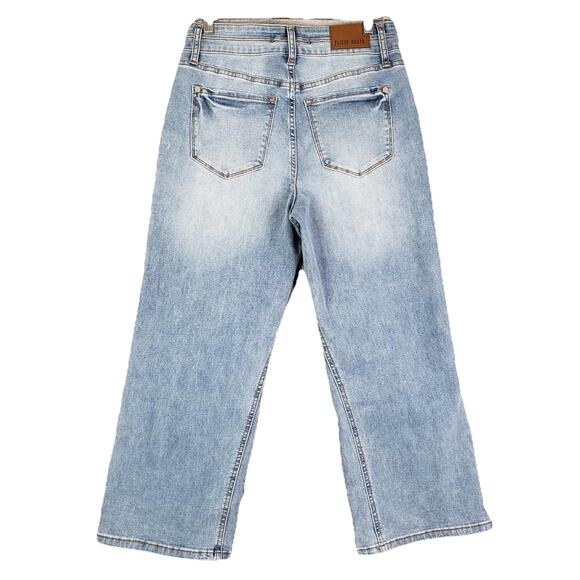 Judy Blue Womens Wide Leg High Rise Stretch Jeans Crop Denim Size 7/28 - Picture 2 of 10